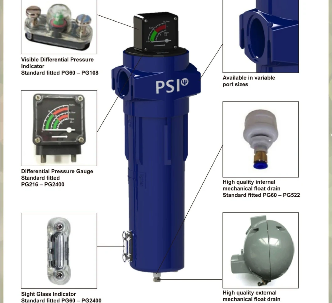 Oil Mist Filter 0.01mg/M&sup3; Oil Removal Filter