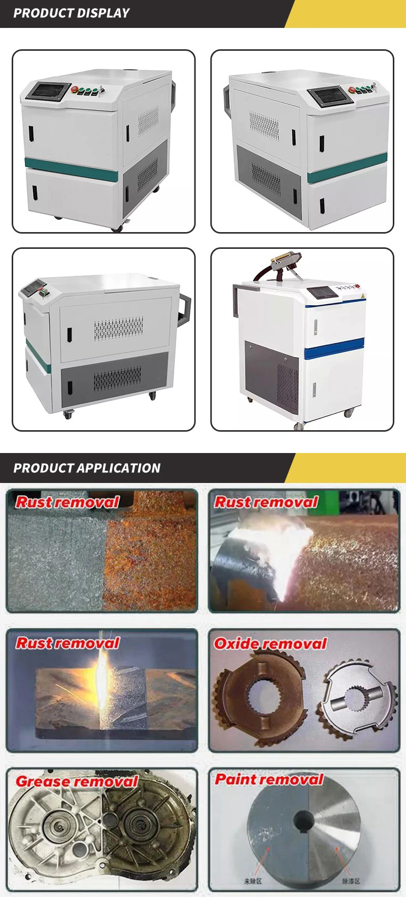 Laser Cleaning Machine 1000W Rust Removing Fibre Optic Laser Cleaning Machine Fiber Laser Remover for Rust Paint Oil Dust