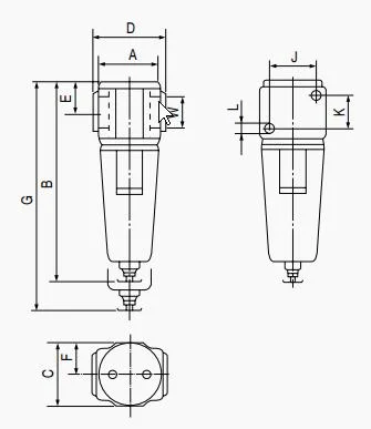 Supplier From China Pneumatic Compressed Air 394 G1/4&quot; Series Filter Huatong Pneumatics