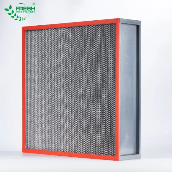 High Dust Holding Capacity 99.99% High-Temp. HEPA Deep-Pleat Filter